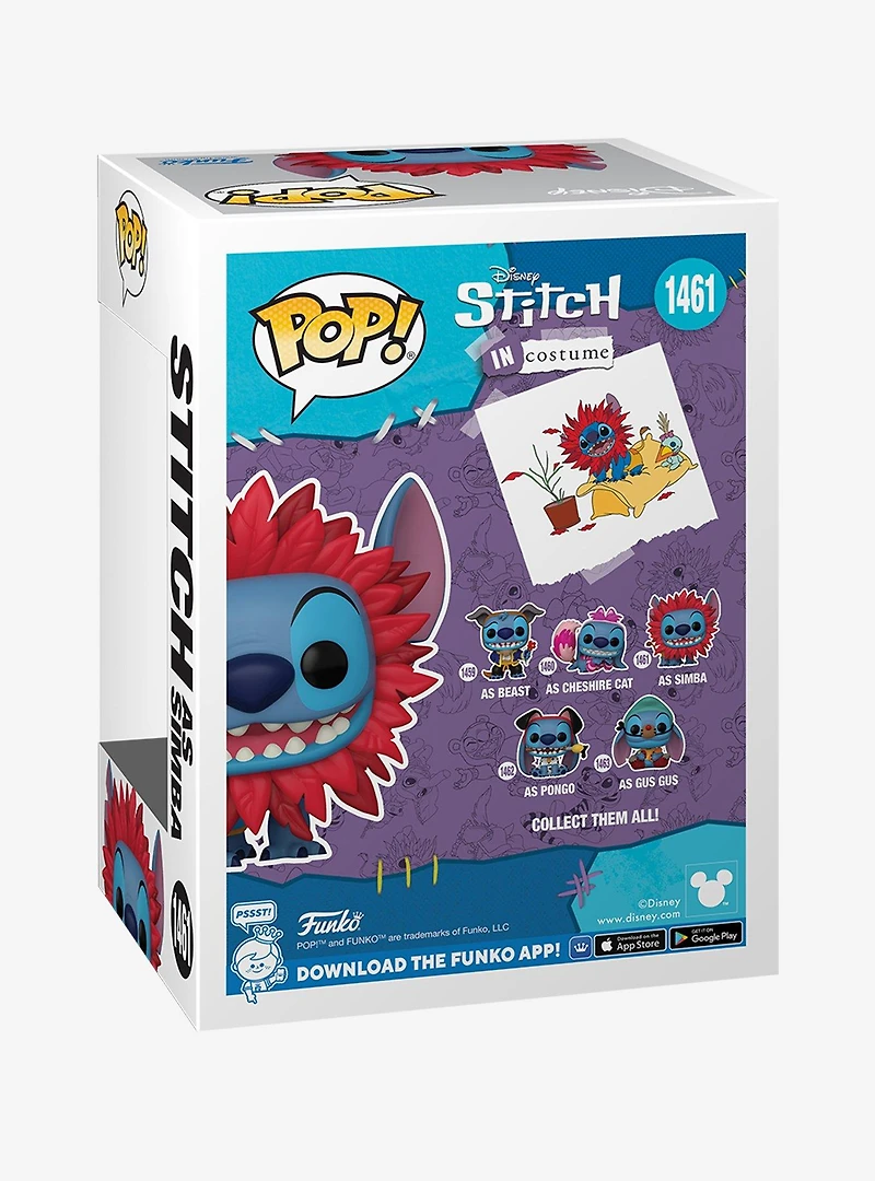 Funko Pop! Disney Stitch in Costume Stitch as Simba Vinyl Figure