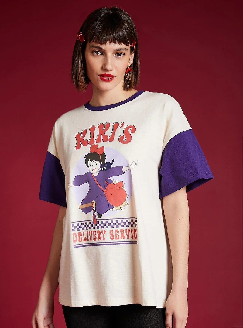 Studio Ghibli Kiki's Delivery Service Color Block Sleeve T-Shirt — BoxLunch Exclusive