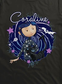 Coraline The Cat Swirl And Stars T-Shirt