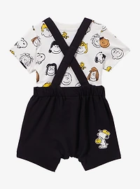 Peanuts Characters Color Block Infant T-Shirt and Overall Set - BoxLunch Exclusive