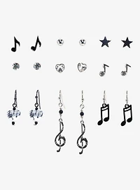 Sweet Society Music Note Stud & Earring Set