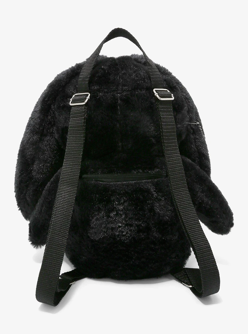 Black Bunny Piercings & Chains Plush Mini Backpack
