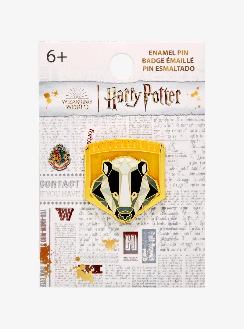 Loungefly Harry Potter Hufflepuff Stained Glass Enamel Pin — BoxLunch Exclusive