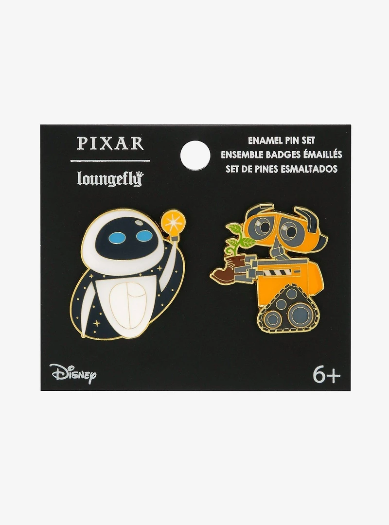 Loungefly Disney Pixar WALL-E and EVE Enamel Pin Set — BoxLunch Exclusive