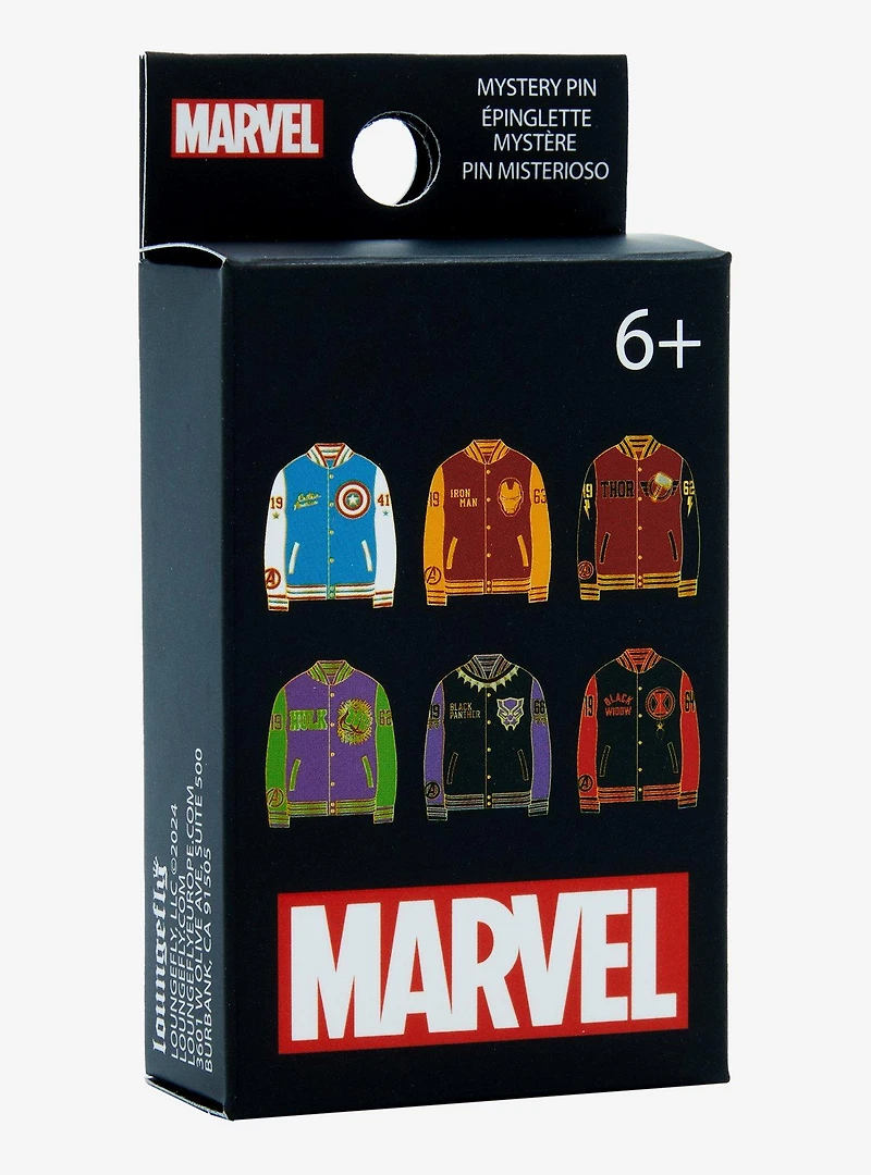 Loungefly Marvel Hero Varsity Jacket Blind Box Enamel Pin — BoxLunch Exclusive