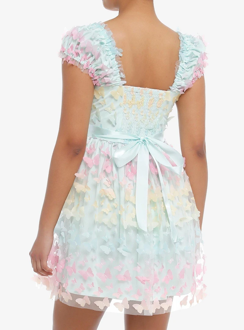 Thorn & Fable® Pastel Rainbow Butterfly Dress