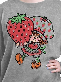 Strawberry Shortcake Big Strawberry Girls Oversized Sweatshirt