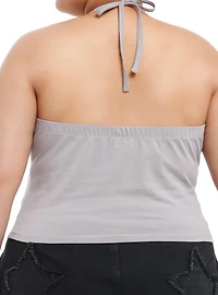 Social Collision Skull & Star Girls Halter Top Plus