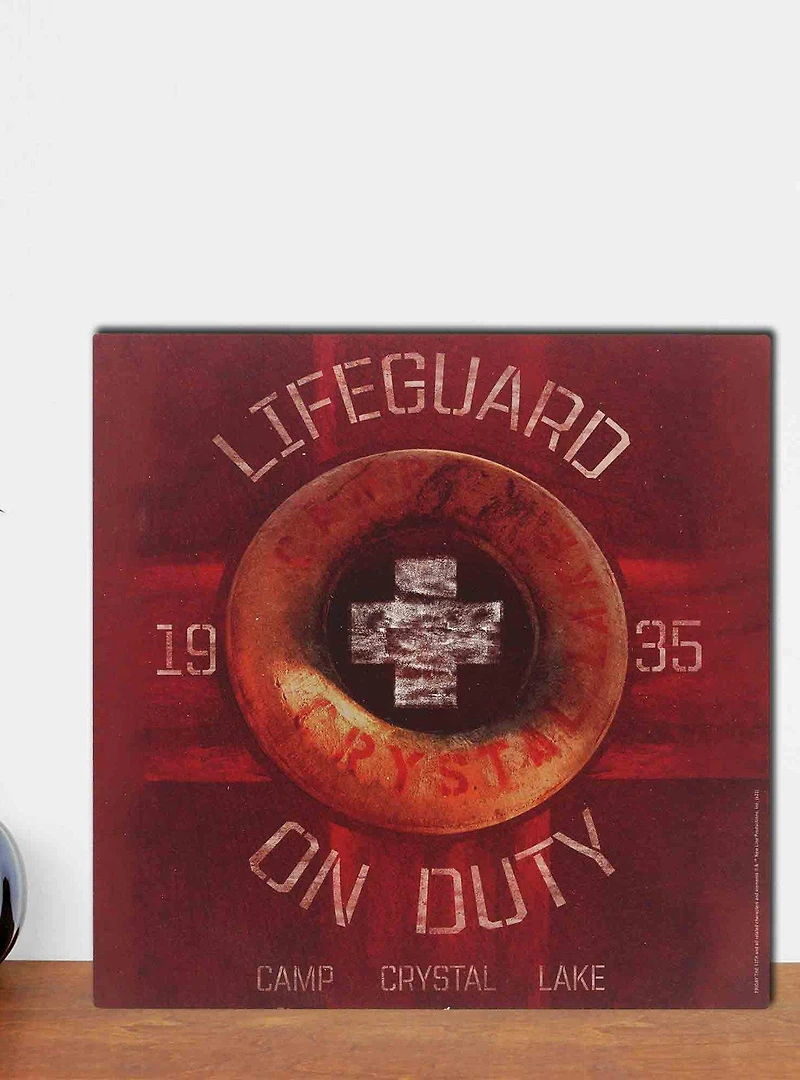 Friday the 13th Lifeguard On Duty Wood Wall Decor