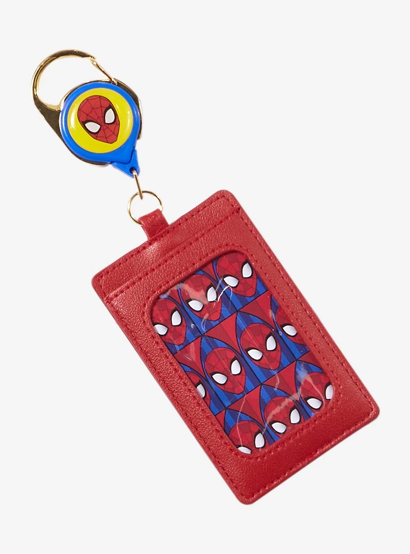 Loungefly Marvel Spider-Man Stained Glass Portrait Retractable Lanyard - BoxLunch Exclusive