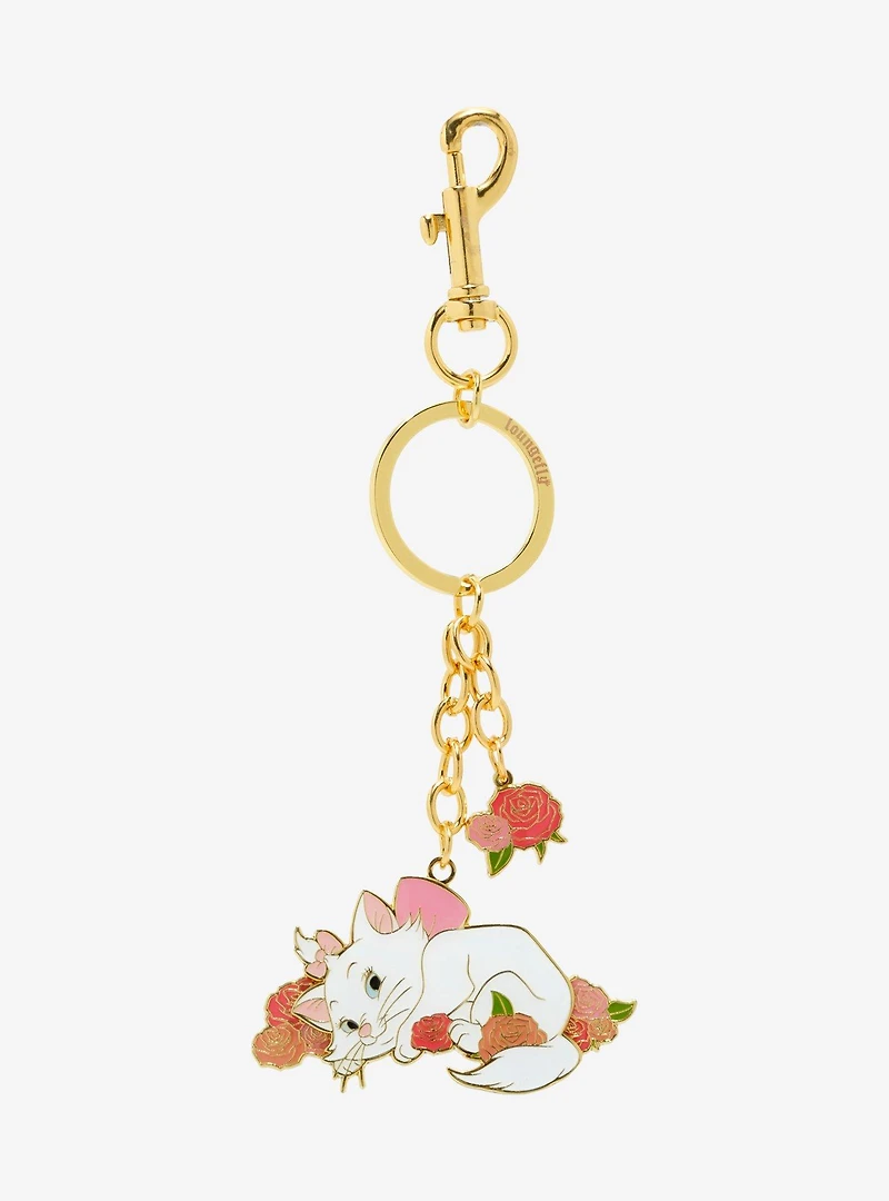 Loungefly Disney The Aristocats Marie Floral Multi-Charm Keychain - BoxLunch Exclusive