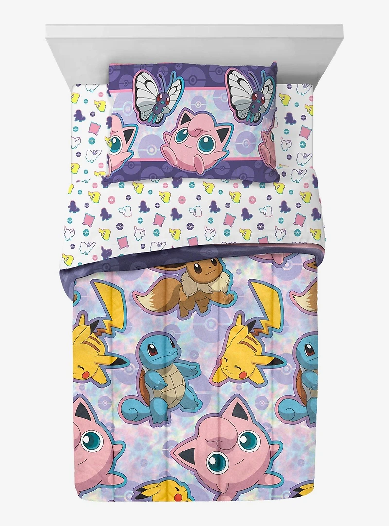 Pokemon Friendly Battle Twin Bed In Bag Set