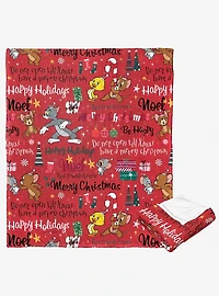 Tom And Jerry Festive Cheer Silk Touch Throw