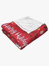 Tom And Jerry Festive Cheer Silk Touch Throw