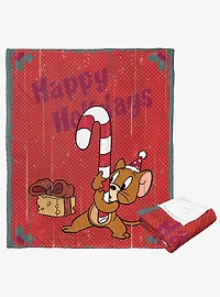 Tom And Jerry Happy Holidays Silk Touch Throw