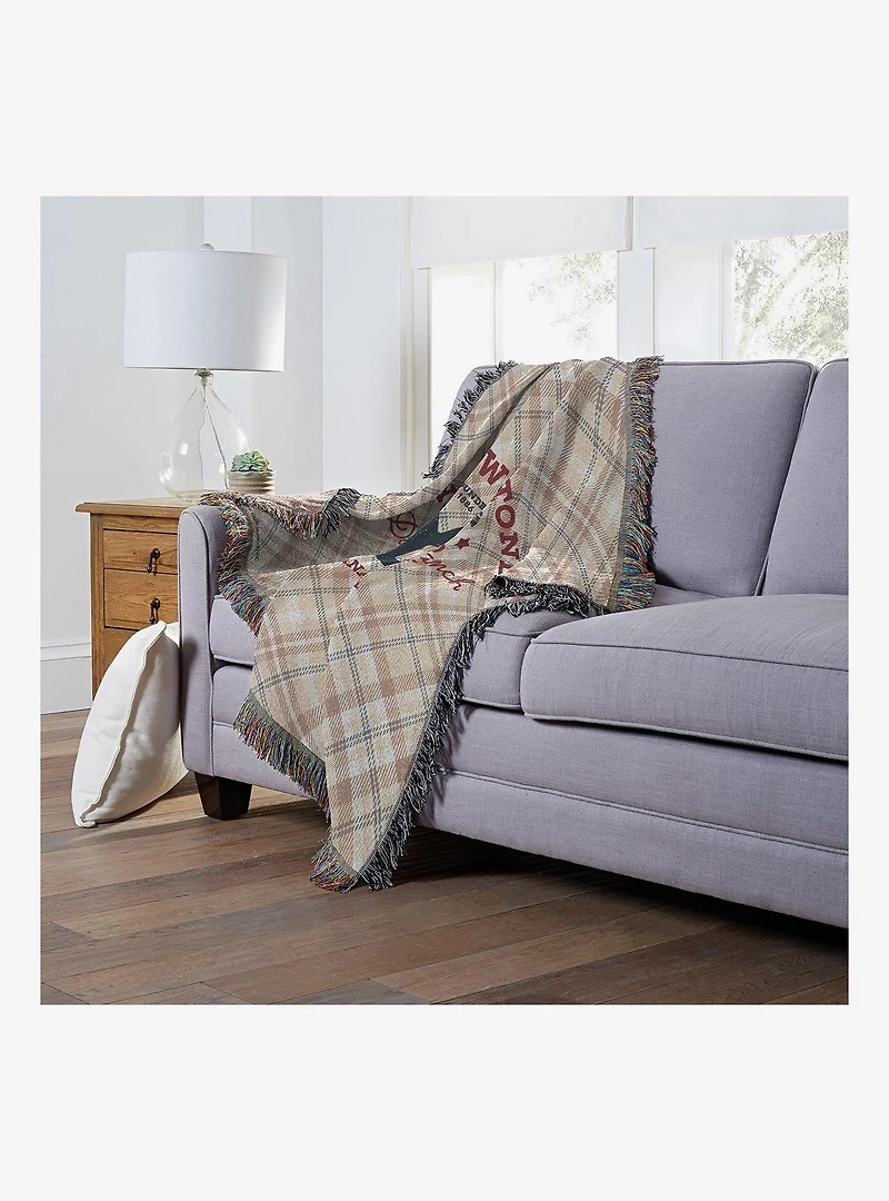 Yellowstone Bozeman Plaid Tapestry Throw