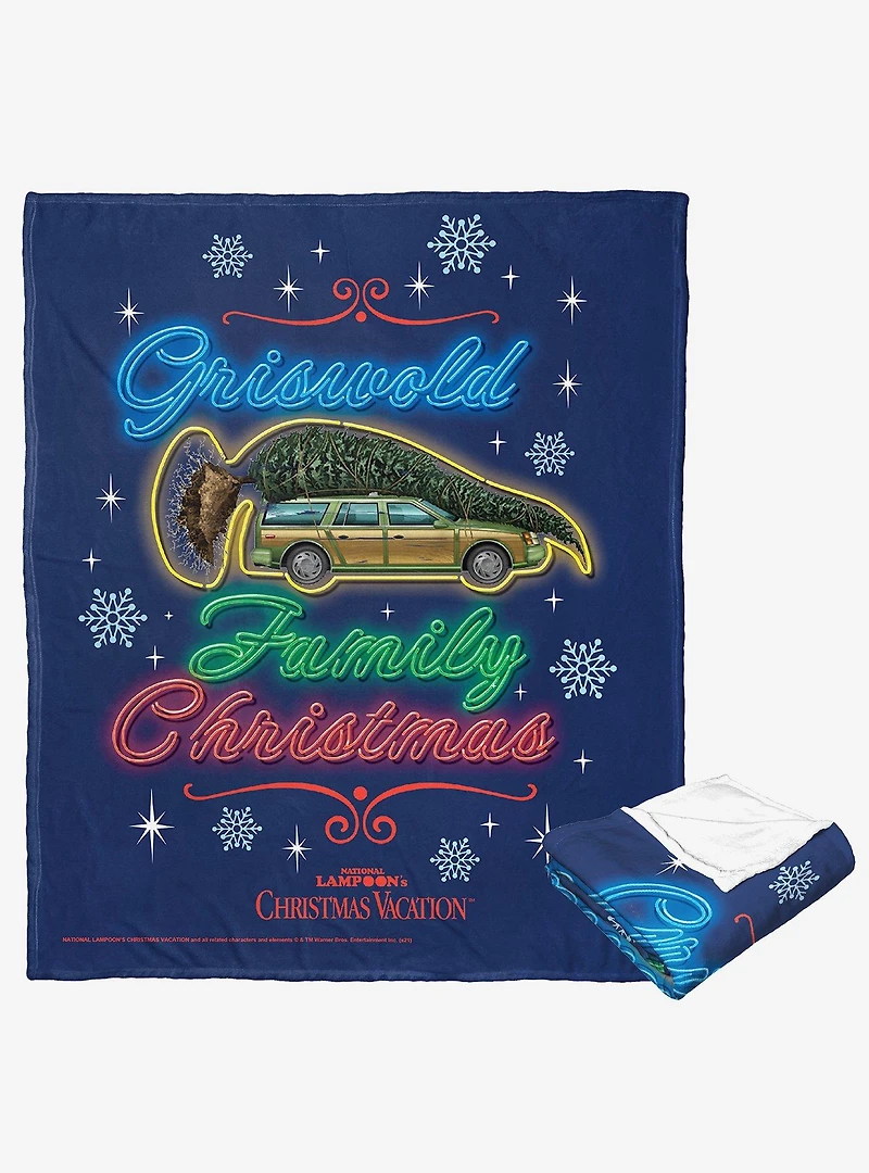 National Lampoon's Christmas Vacation Griswold Family Vacation Neon Silk Touch Throw Blanket