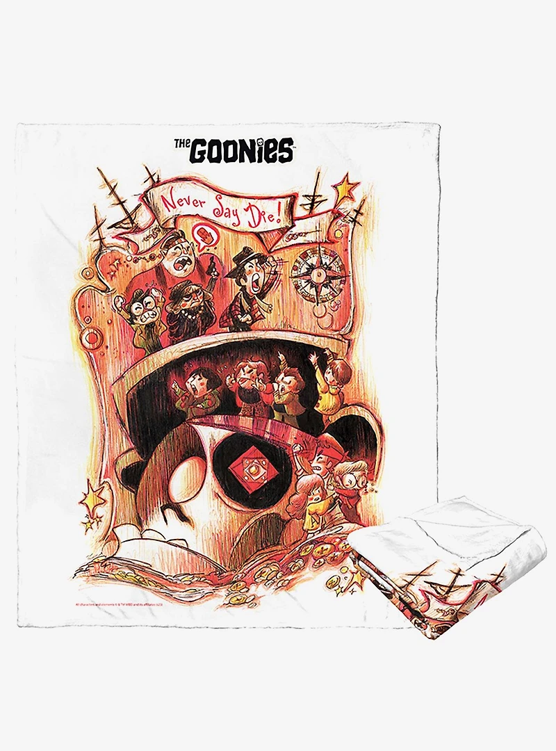 WB 100 The Goonies Illustration Silk Touch Throw