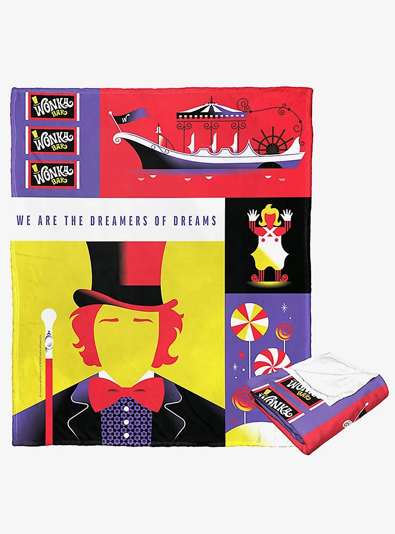 WB 100 Charlie And The Chocolate Factory Dreamer Of Dreams Silk Touch Throw