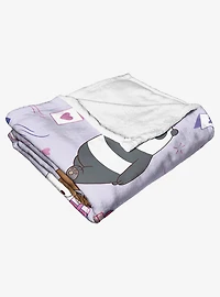 We Bare Bears Love Letters Silk Touch Throw