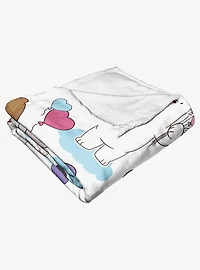 We Bare Bears Bears And Balloons Silk Touch Throw