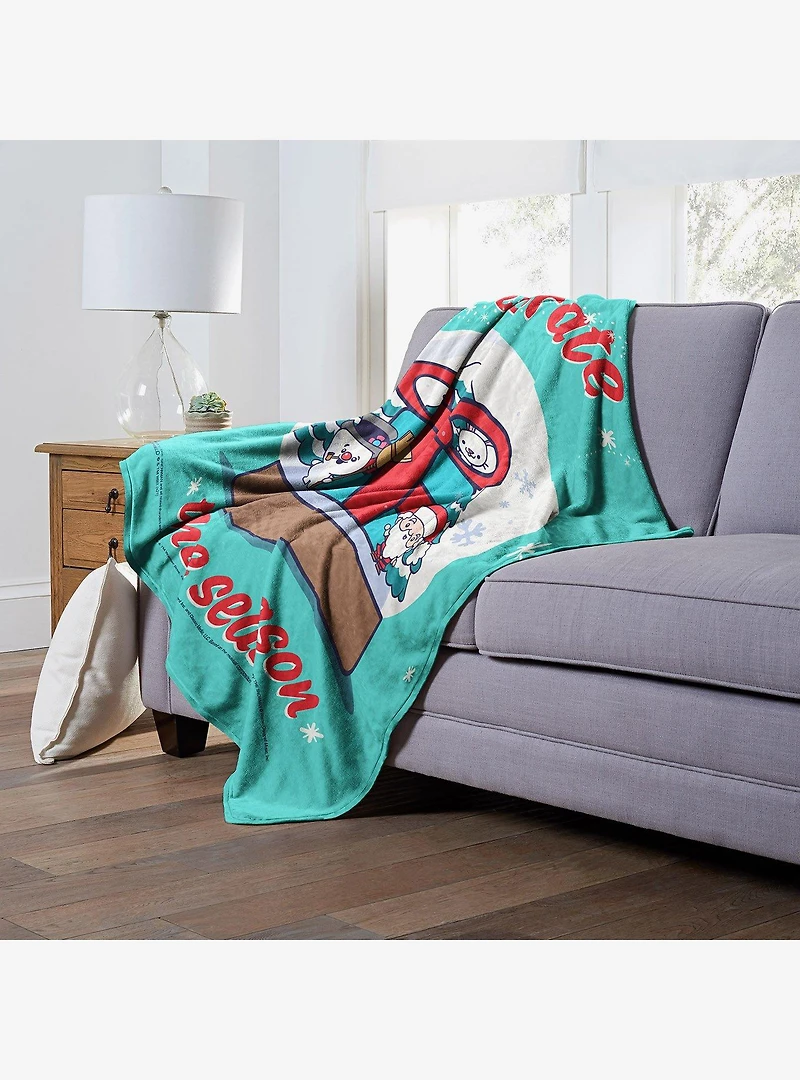 Frosty The Snowman Tis The Season Silk Touch Throw Blanket