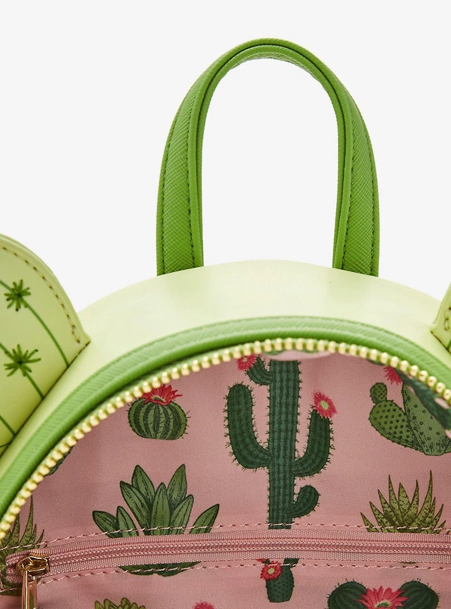 Loungefly Disney Minnie Mouse Cactus Flower Backpack NWT Loungefly Disney Minnie Mouse Cacti Ears Mini Backpack  main image 3