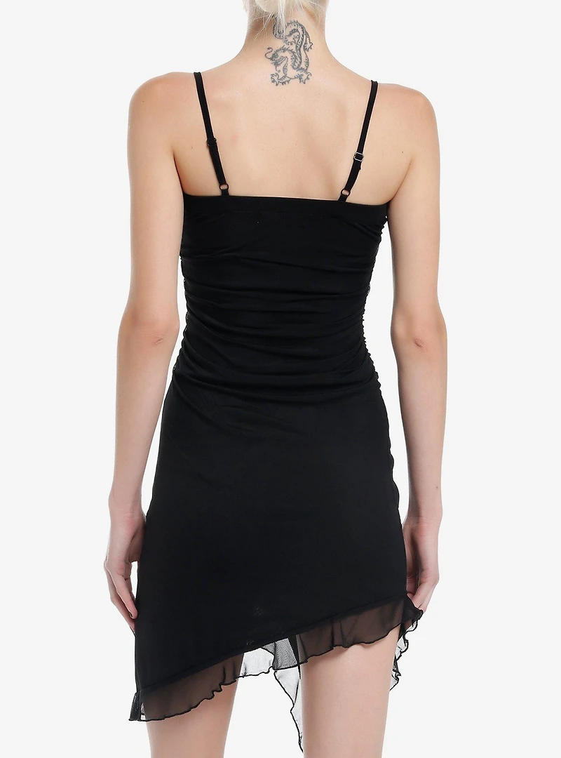 Black Ruffle Cami Dress