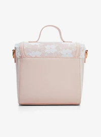 Pink Lace Bow Crossbody Bag