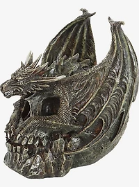 Spiral Draco Skull Sculpture
