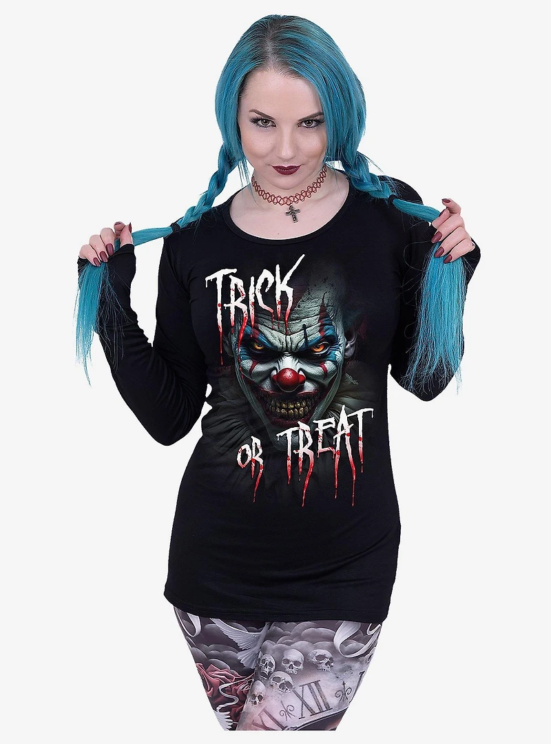 Spiral Trick Or Treat Baggy Top Black
