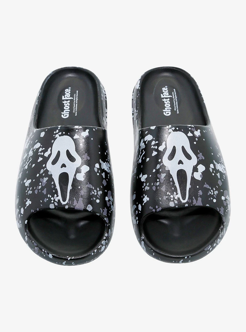 Ghost Face Splatter Slide Sandals