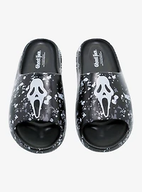 Ghost Face Splatter Slide Sandals