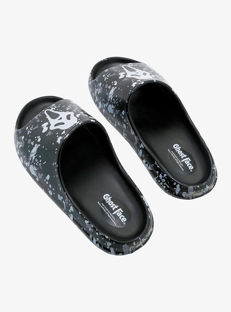Ghost Face Splatter Slide Sandals