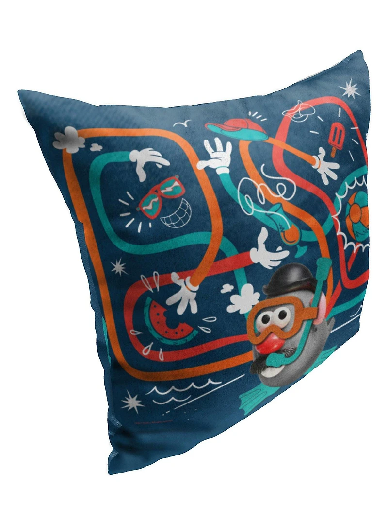 Disney Pixar Toy Story Mr Potato Head Vacay Mode Printed Throw Pillow