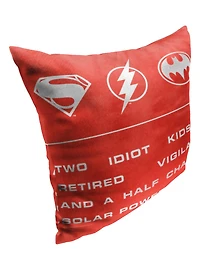 DC The Flash Role Call Printed Pillow