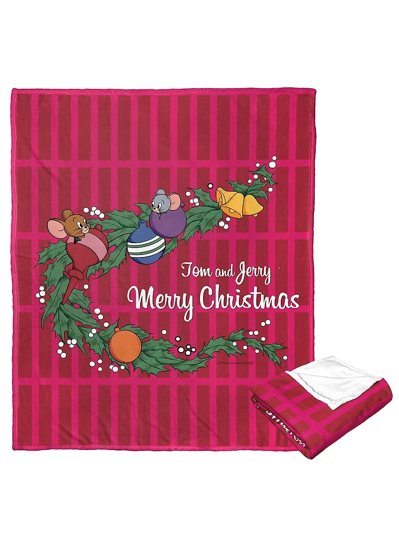 Tom And Jerry Merry Christmas Silk Touch Throw