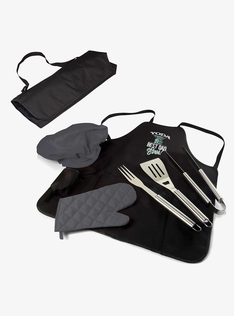 Star Wars Yoda Best Dad Apron Tote Pro Grill Set