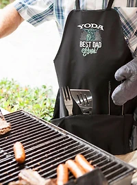 Star Wars Yoda Best Dad Apron Tote Pro Grill Set