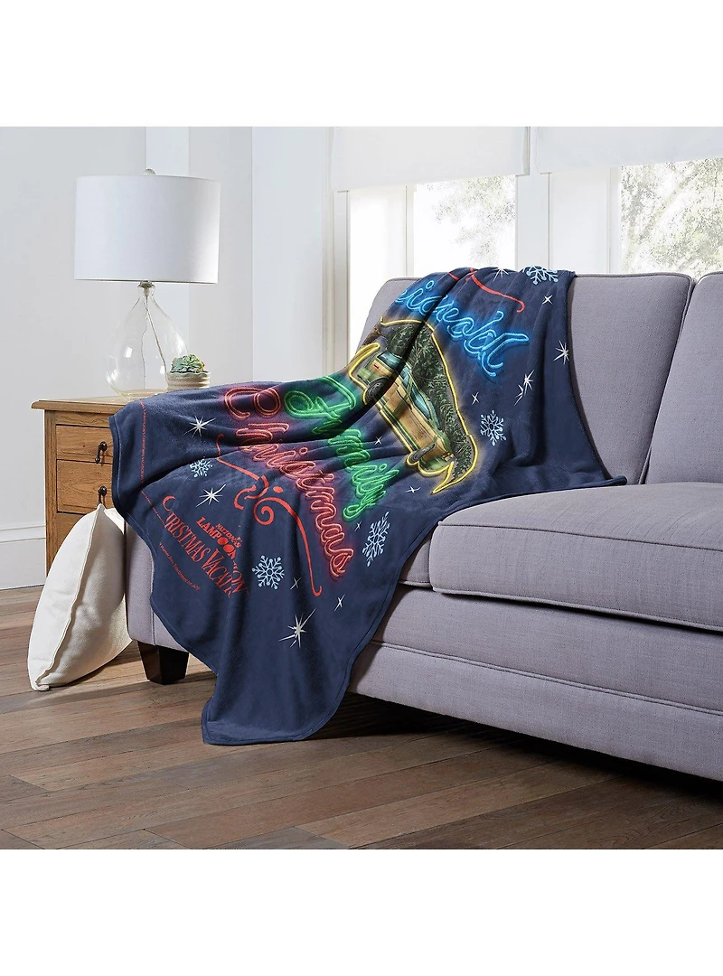 National Lampoon's Christmas Vacation Griswold Family Vacation Neon Silk Touch Throw Blanket