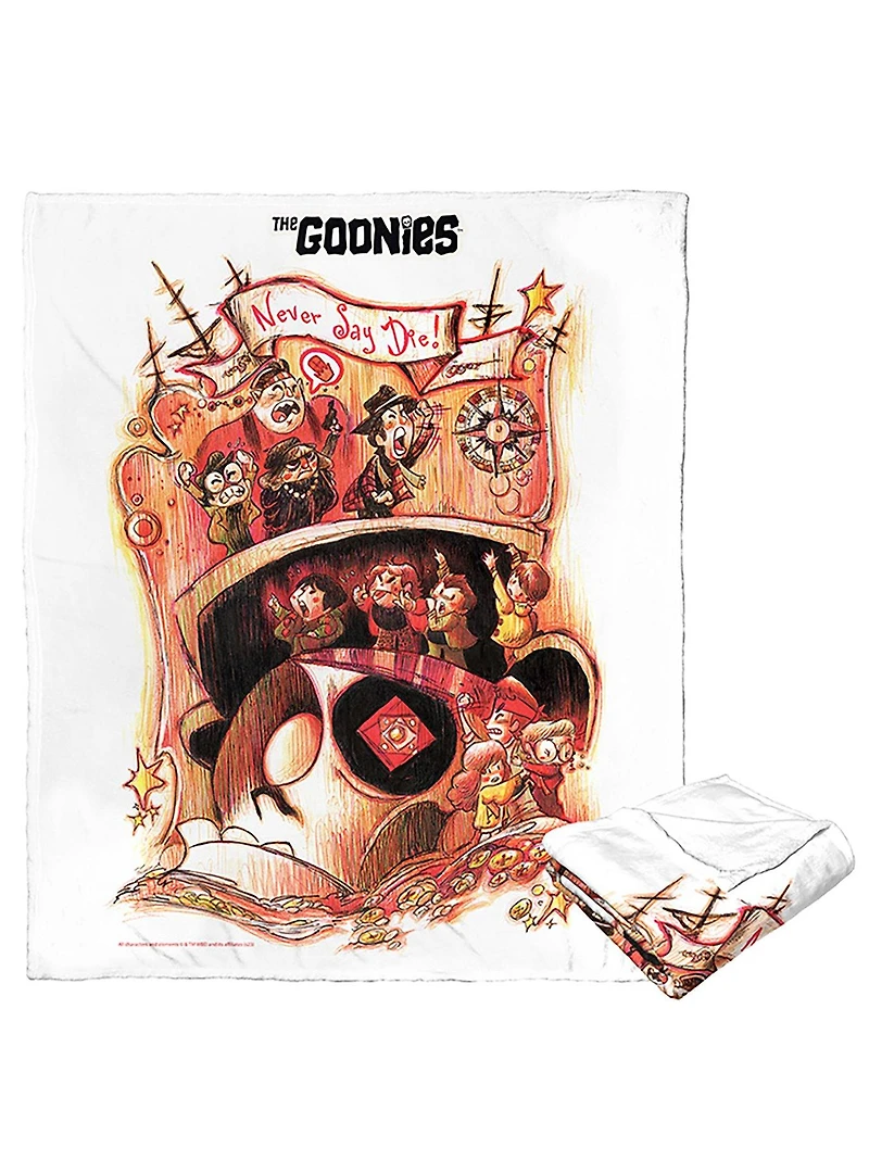 WB 100 The Goonies Illustration Silk Touch Throw
