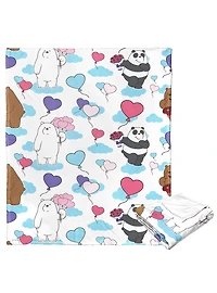We Bare Bears Bears And Balloons Silk Touch Throw
