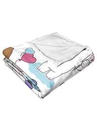 We Bare Bears Bears And Balloons Silk Touch Throw