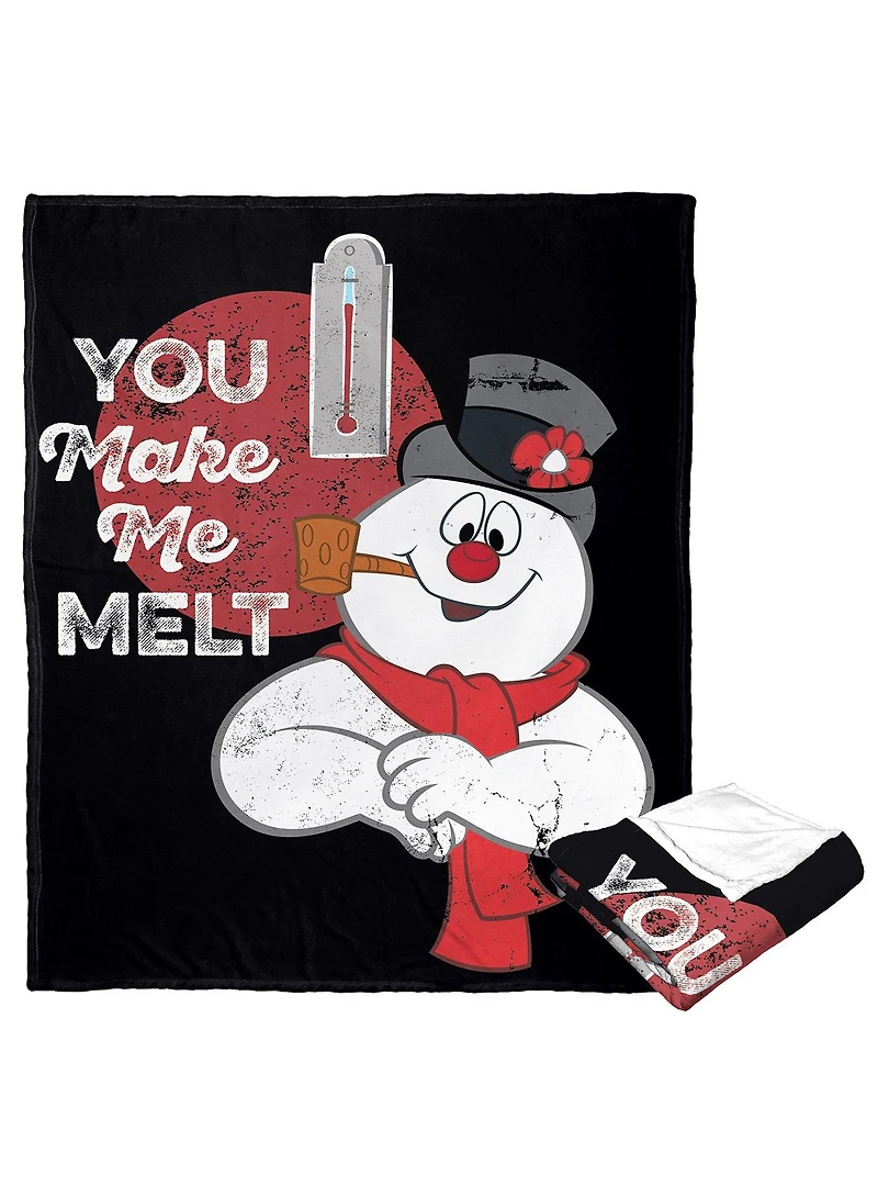 Frosty The Snowman You Make Me Melt Silk Touch Throw Blanket