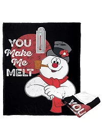Frosty The Snowman You Make Me Melt Silk Touch Throw Blanket