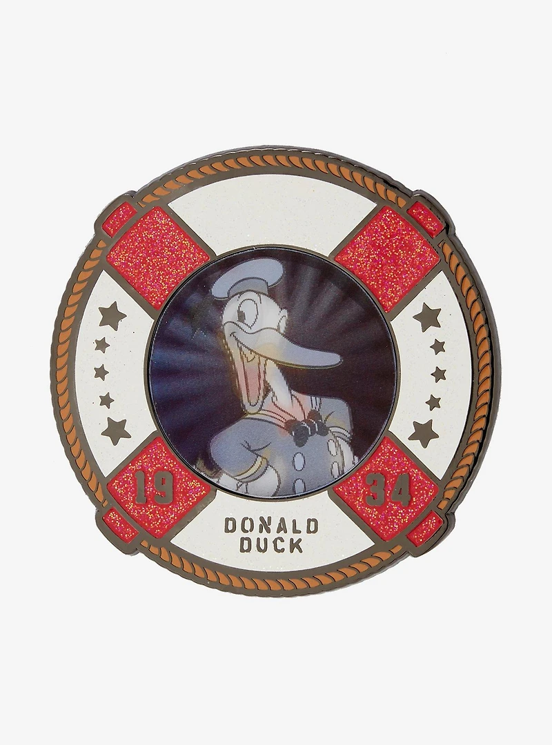 Loungefly Disney Donald Duck 90th Anniversary Lenticular Limited Edition Enamel Pin