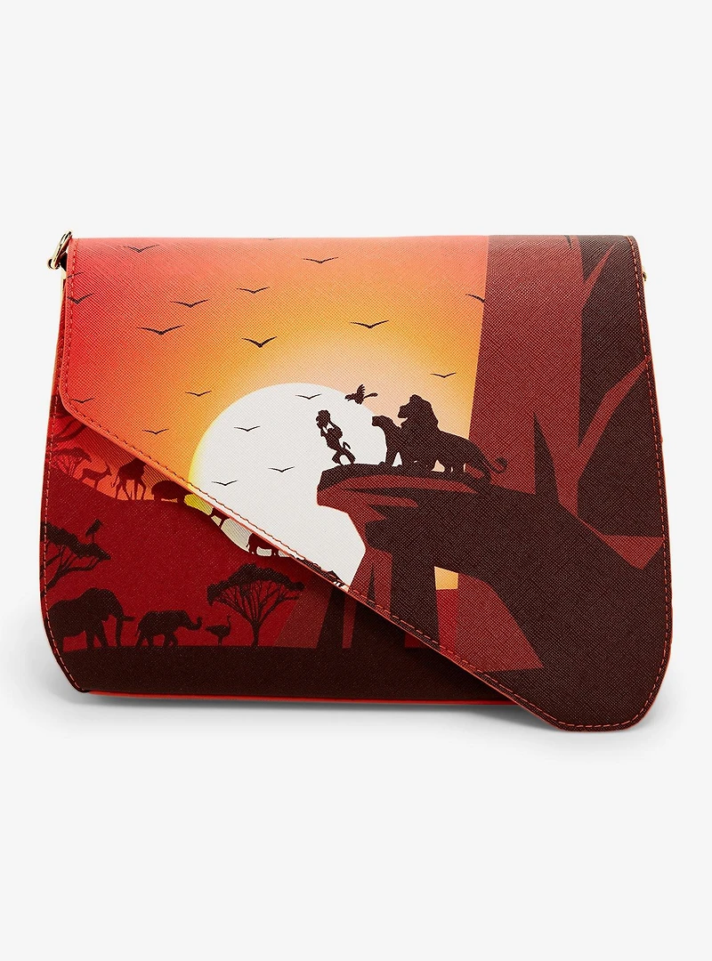 Loungefly The Lion King 30th Anniversary Pride Rock Split Closure Crossbody Bag