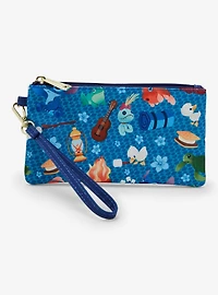 Loungefly Disney Lilo & Stitch Camping Allover Print Nylon Wristlet
