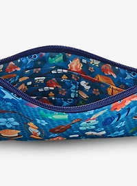 Loungefly Disney Lilo & Stitch Camping Allover Print Nylon Wristlet