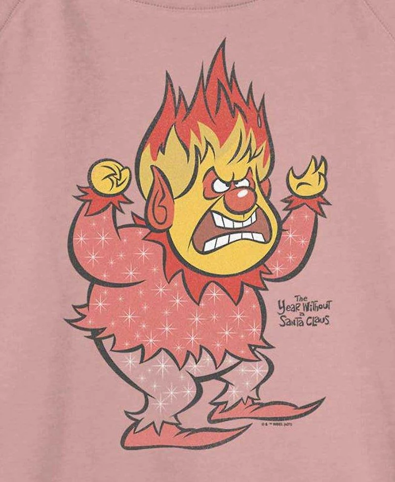 The Year Without a Santa Claus Vintage Heat Miser Girls Slouchy Sweatshirt